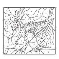 Desenho de Colorir com números de Como treinar seu dragão para colorir