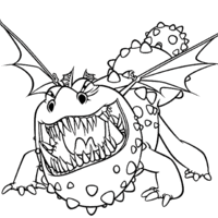 Desenho de Dragão Gronkel para colorir