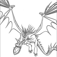 Desenho de Dragão Pesadelo Monstruoso para colorir