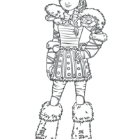 Desenho de Viking Astrid para colorir