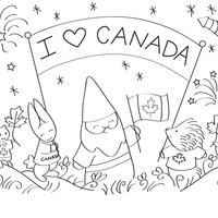 Desenho de Amor por Canadá para colorir