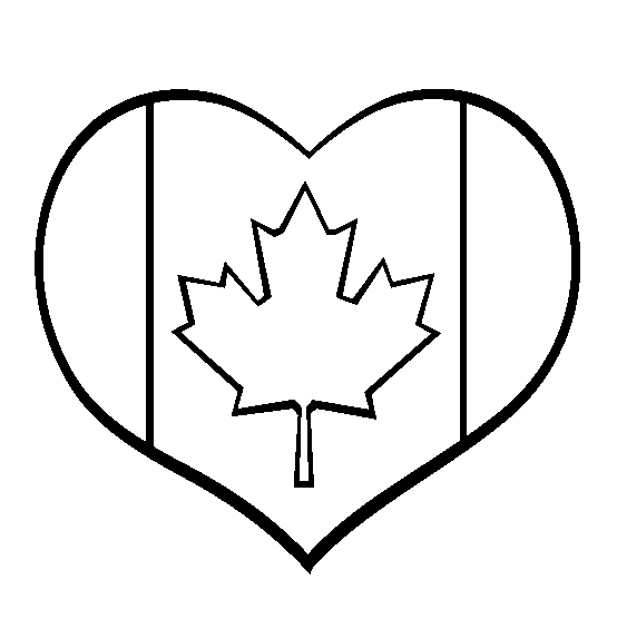 Coracao de bandeira do canada