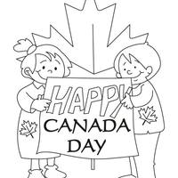 Desenho de Dia do Canadá para colorir
