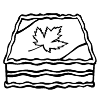 Desenho de Torta com bandeira do Canadá para colorir