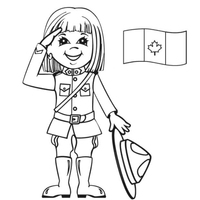 Desenho de Policial canadense para colorir