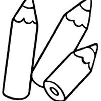 Desenho de Três lápis para colorir
