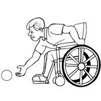 Desenho de Portador de deficiência para colorir