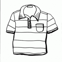 Desenho de Camiseta listrada para colorir