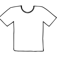 Desenho de T-shirt para colorir