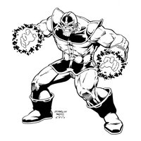 Desenho de Thanos Marvel para colorir