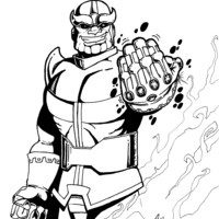 Desenho de Thanos personagem de Iron Man para colorir
