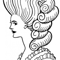 Desenho de Penteado antigo para colorir