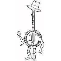 Desenho de Banjo animado para colorir