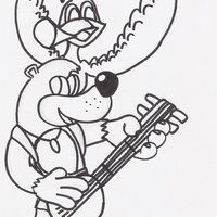 Desenho de Banjo e Kazooie para colorir