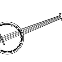 Desenho de Banjo instrumento para colorir