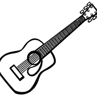 Desenho de Guitarra espanhola para colorir