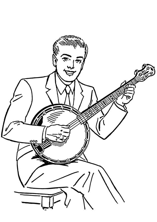 Homem tocando banjo
