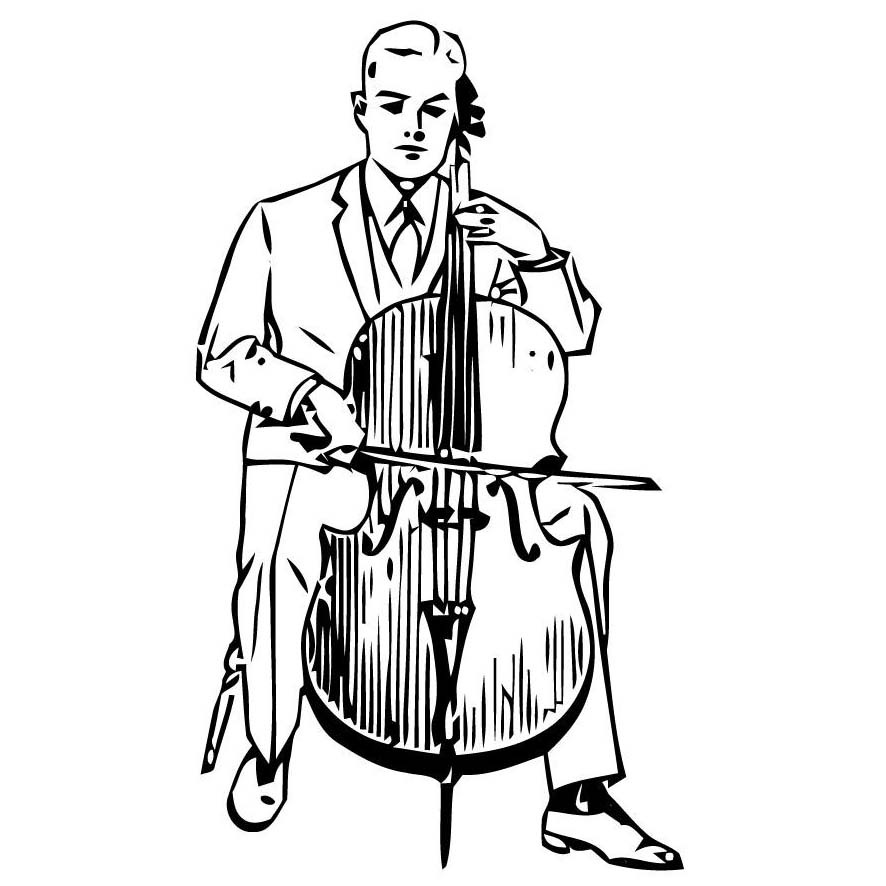 Musico tocando violoncelo