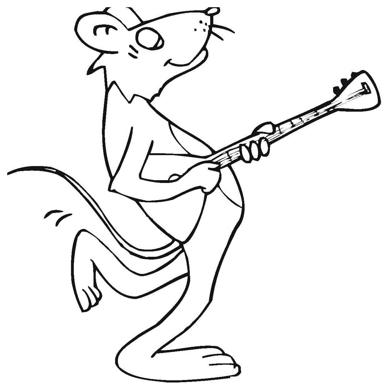 Rato tocando balalaica