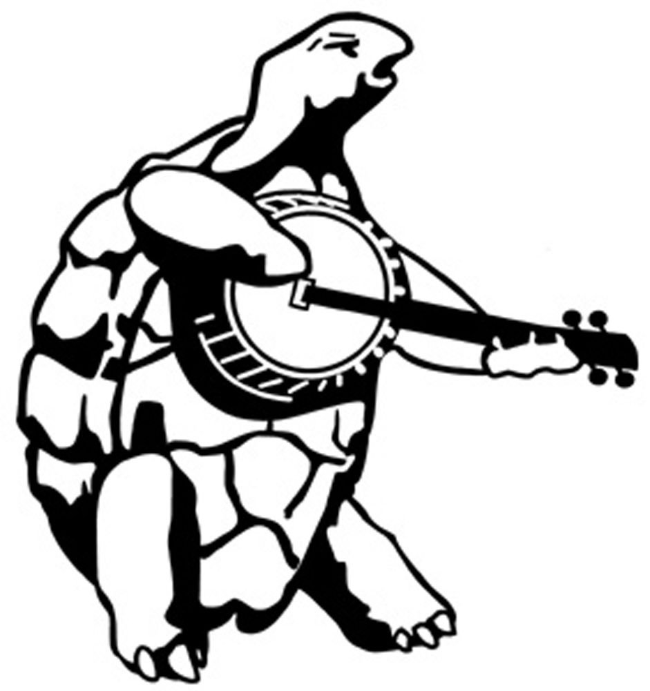 Tartaruga tocando banjo