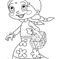 Desenho de Chitki de Chhota Bheem para colorir