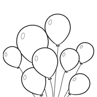 Desenho de Balões de festa para colorir