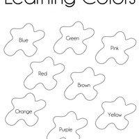 Desenho de Cores em inglês para colorir