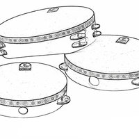 Desenho de Tamborins para colorir