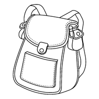 Desenho de Mochila para colorir