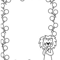 Desenho de Bordadura de leão para colorir