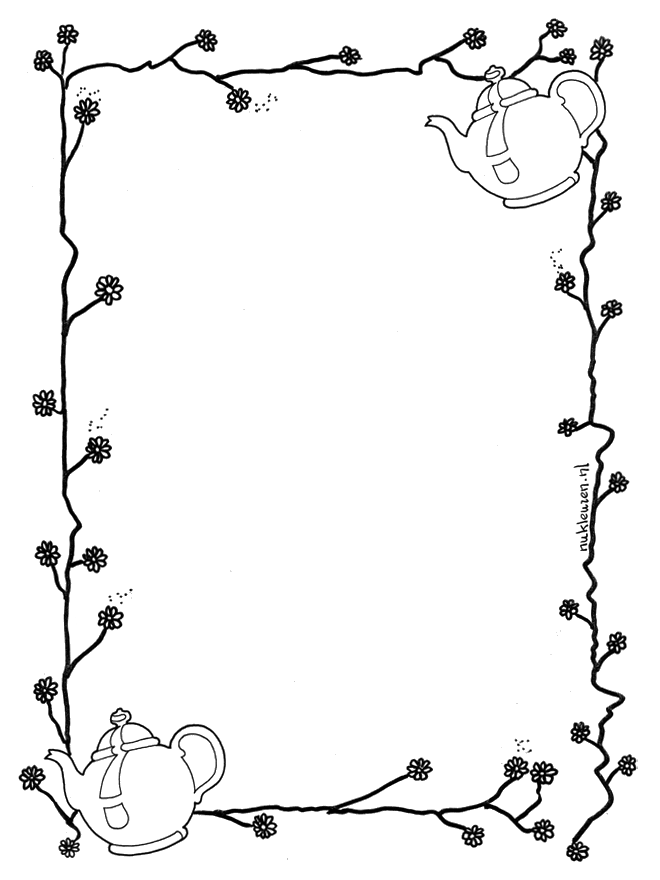 Desenho de Papel de carta com chaleira para colorir - Tudodesenhos