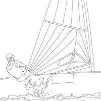 Desenho de Vela esporte olímpico para colorir