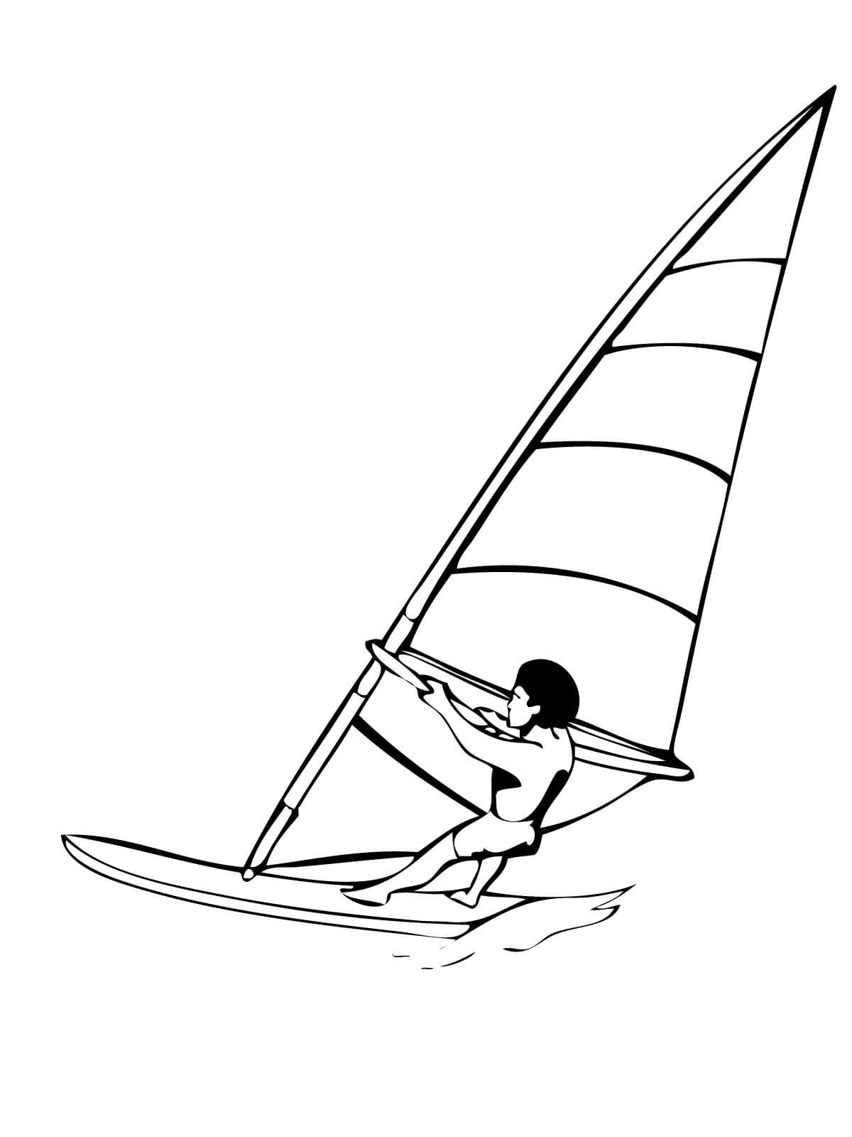 Windsurf esporte no mar