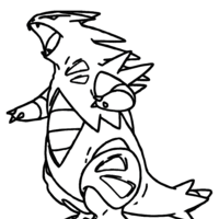 Desenho de Tyranitar Pokemon para colorir