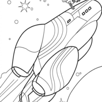 Desenho de Nave espacial de Wall-e para colorir