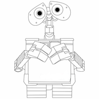 Desenho de Wall-e robô espacial para colorir