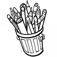 Desenho de Porta lápis para colorir