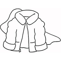 Desenho de Casaco de lã aberto para colorir