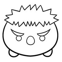 Desenho de Tsum Tsum Hulk para colorir