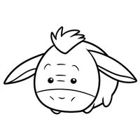 Desenho de Tsum Tsum Bisonho para colorir