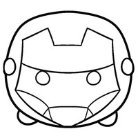 Desenho de Tsum Tsum Iron Man para colorir