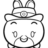 Desenho de Tsum Tsum Juddy Hopps para colorir