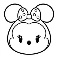 Desenho de Tsum Tsum Minnie para colorir