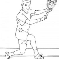 Desenho de Jogador de tênis para colorir