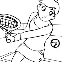 Desenho de Jogadora de tênis para colorir