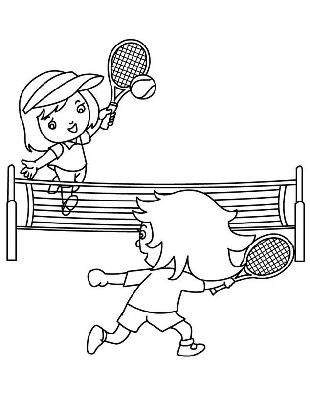 Meninas jogando tenis