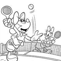Desenho de Minnie e Margarida no tênis para colorir