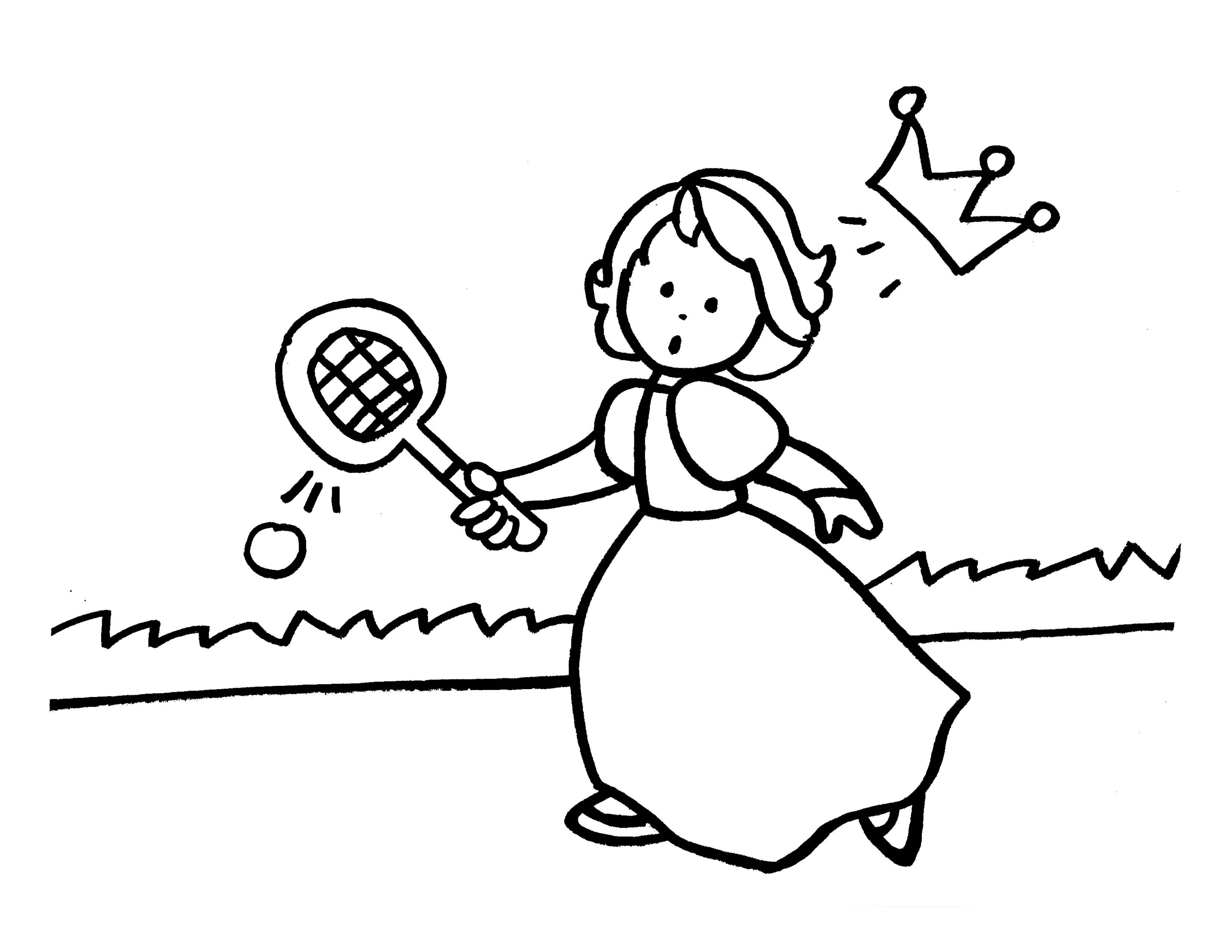 Princesa jogando tenis