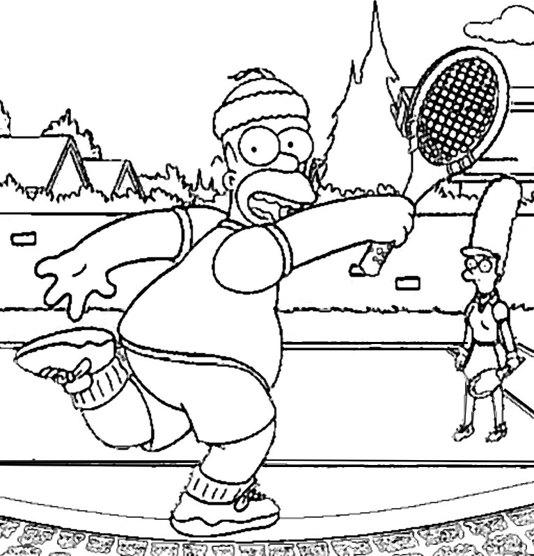 Simpsons jogando tenis