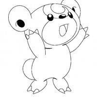 Desenho de Teddiursa espantada para colorir